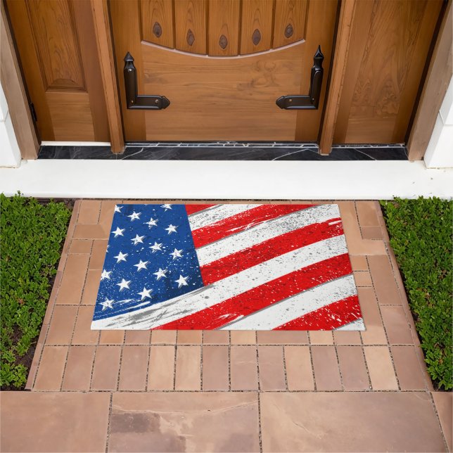 Patriotic Flag Doormat (Outdoor)