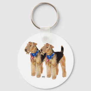 Patriotic Flag Duo Key Ring