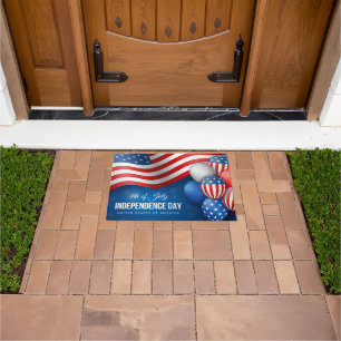 Patriotic Flag July 4th Doormat