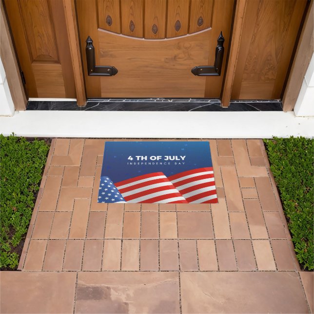 Patriotic Flag July 4th Doormat (Outdoor)