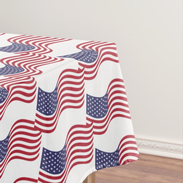 Patriotic Flag July 4th Tablecloth (In Situ)