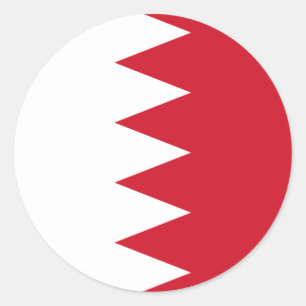 Patriotic Flag of Bahrain Classic Round Sticker