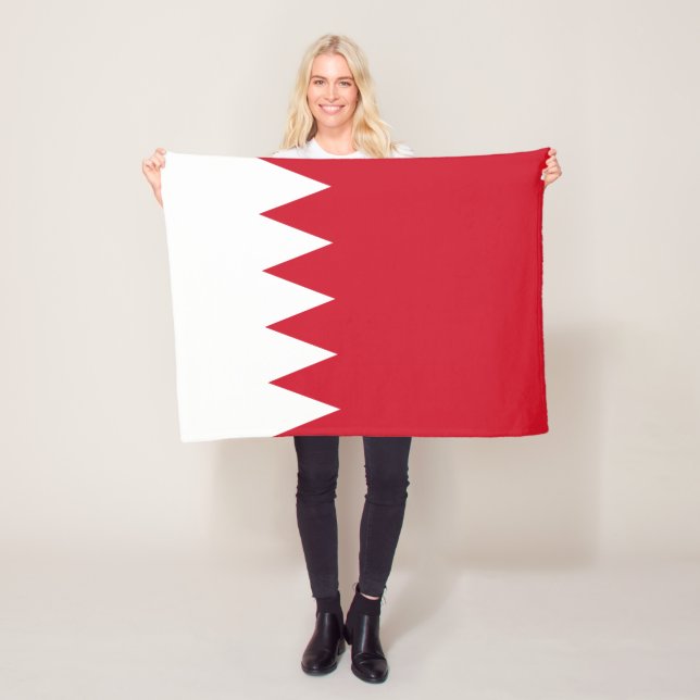 Patriotic Flag of Bahrain Fleece Blanket (In Situ)