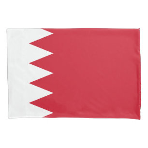 Patriotic Flag of Bahrain Pillowcase
