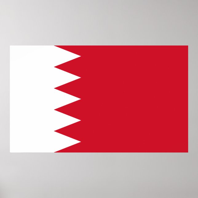 Patriotic Flag of Bahrain Poster (Front)