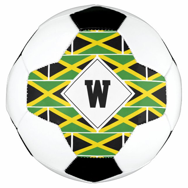 Patriotic FLAG OF JAMAICA Monogram Football (Front)