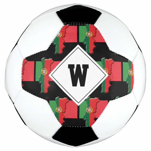 Patriotic FLAG OF PORTUGAL Monogram Football (Front)