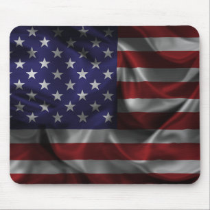 Patriotic Flag Of The United States Of America Mouse Mat