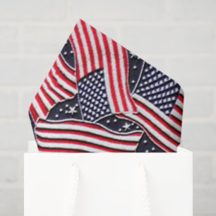 Patriotic flag pattern tissue paper