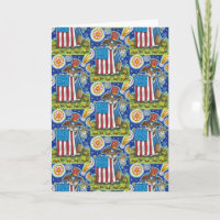 PATRIOTIC FLAG PET DOG CAT MOUSE, FUNNY CUTE Blank