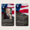 Patriotic Flag Photo Military Funeral Prayer Card