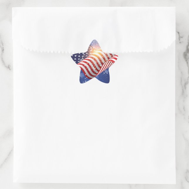 Patriotic Flag Star Stickers (Bag)