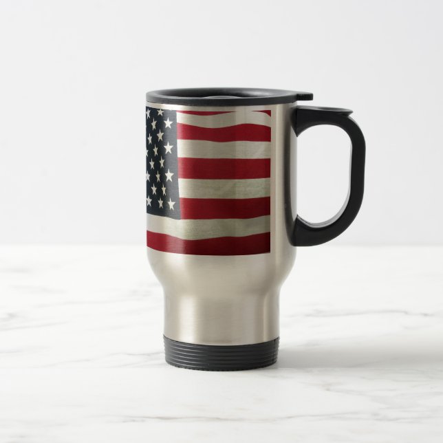 Patriotic Flag Travel Mug (Right)