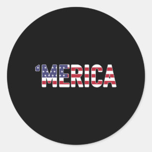 - Patriotic Flag Usa United States America Novelty Classic Round Sticker