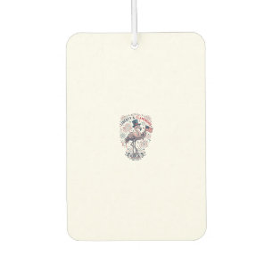 Patriotic Flamingo Vintage Engraving Shirt Design_ Car Air Freshener