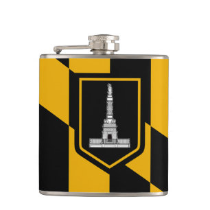 Patriotic flask with Flag of Baltimore City