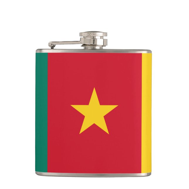 Patriotic flask with Flag of Cameroon (Front)