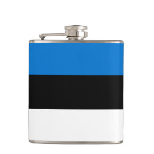 Patriotic flask with Flag of Estonia