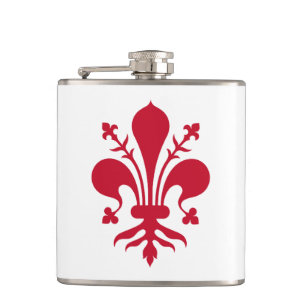 Patriotic flask with Flag of Florence, Italy