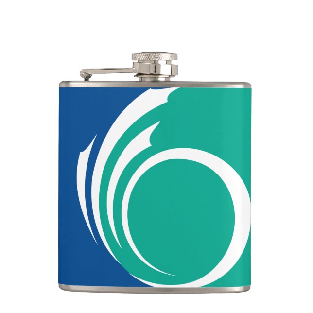 Patriotic flask with Flag of Ottawa, Canada (Front)