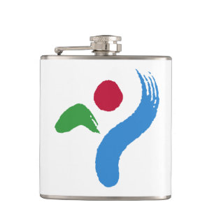 Patriotic flask with Flag of Seoul, South Korea