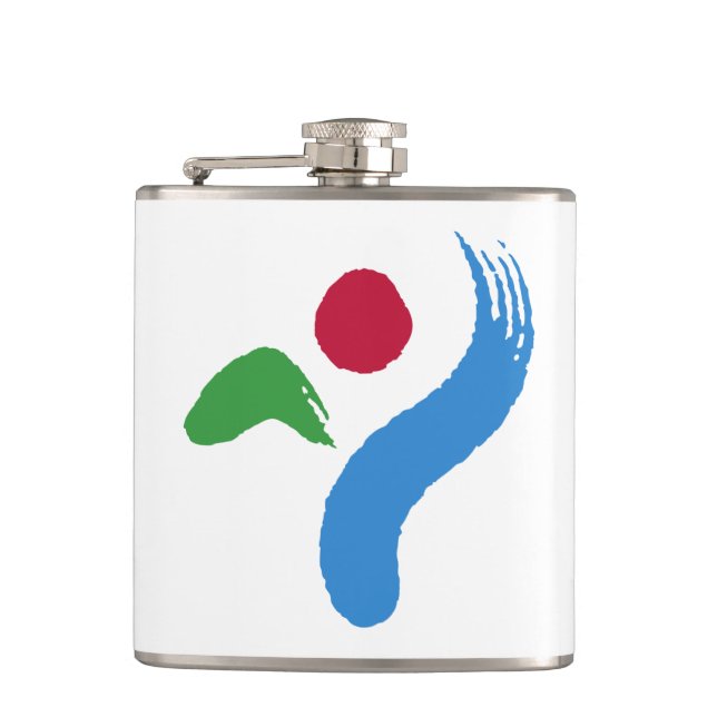 Patriotic flask with Flag of Seoul, South Korea (Front)