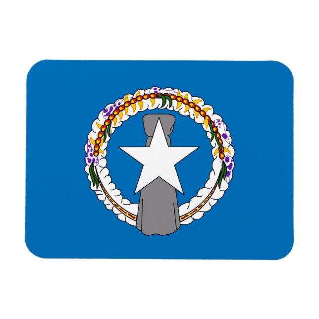 Patriotic flexible magnet Northern Mariana flag (Horizontal)