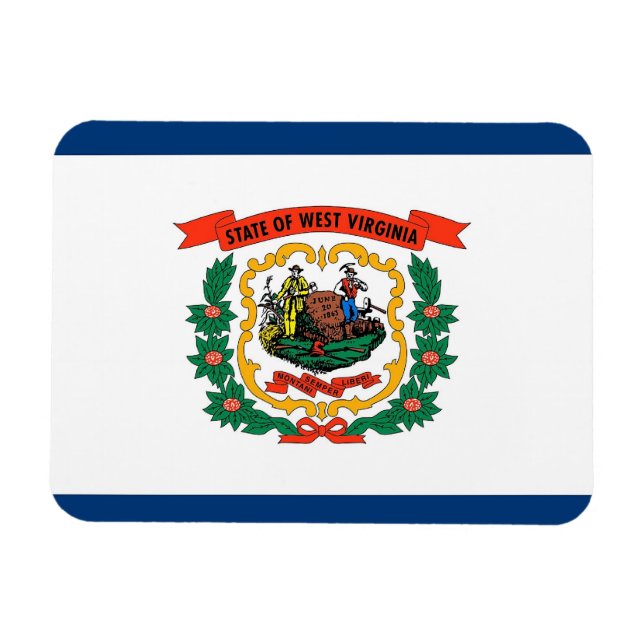 Patriotic flexible magnet, West Virginia flag Magnet (Horizontal)