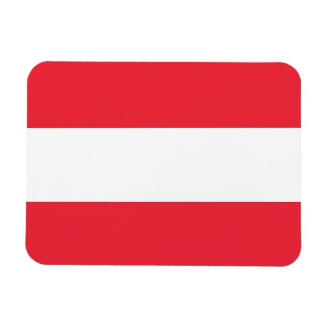 Patriotic flexible magnet with flag of Austria (Horizontal)