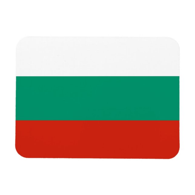 Patriotic flexible magnet with flag of Bulgaria (Horizontal)