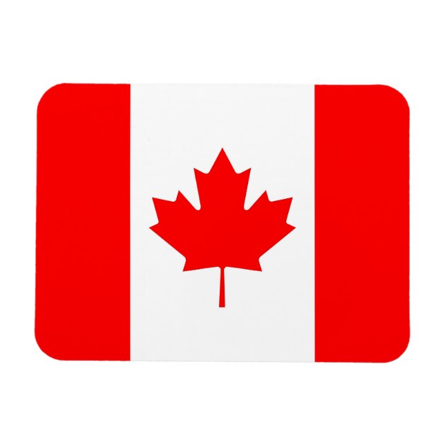 Patriotic flexible magnet with flag of Canada (Horizontal)