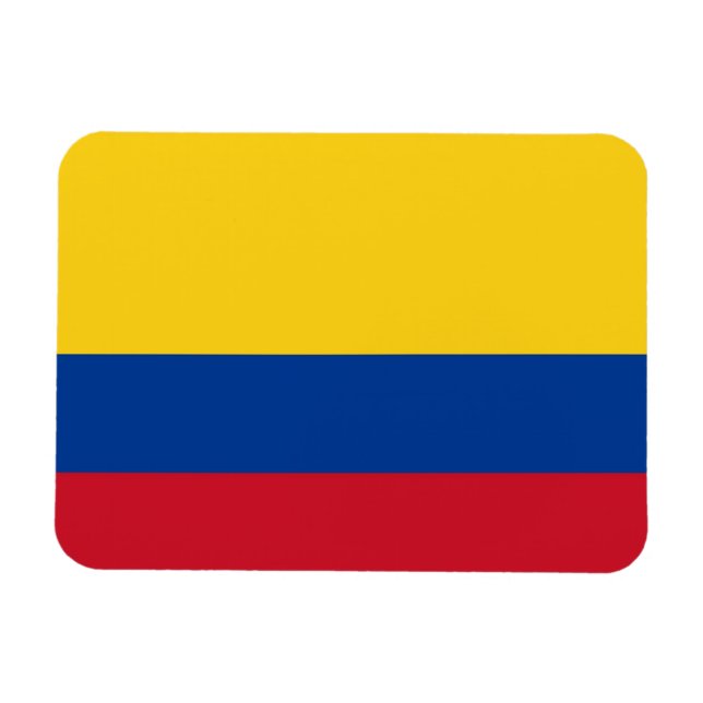 Patriotic flexible magnet with flag of Colombia (Horizontal)