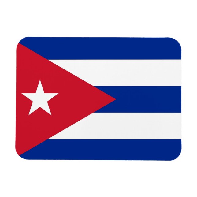 Patriotic flexible magnet with flag of Cuba (Horizontal)