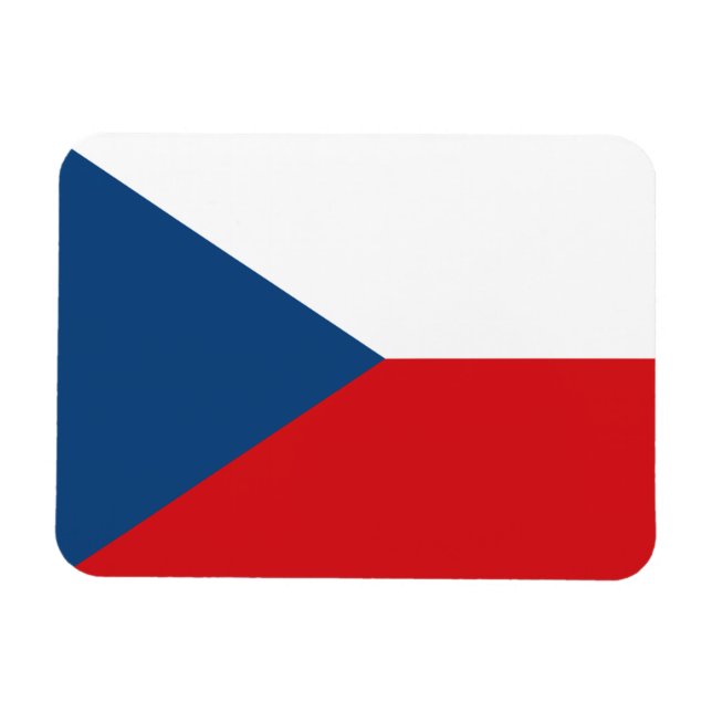 Patriotic flexible magnet with flag of Czechia (Horizontal)