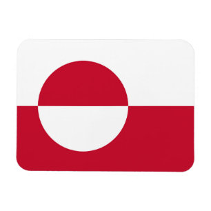 Patriotic flexible magnet with flag of Greenland