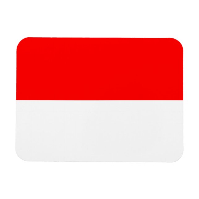 Patriotic flexible magnet with flag of Indonesia (Horizontal)