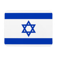Patriotic flexible magnet with flag of Israel