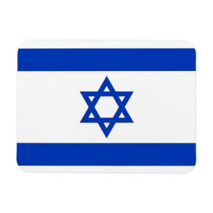 Patriotic flexible magnet with flag of Israel