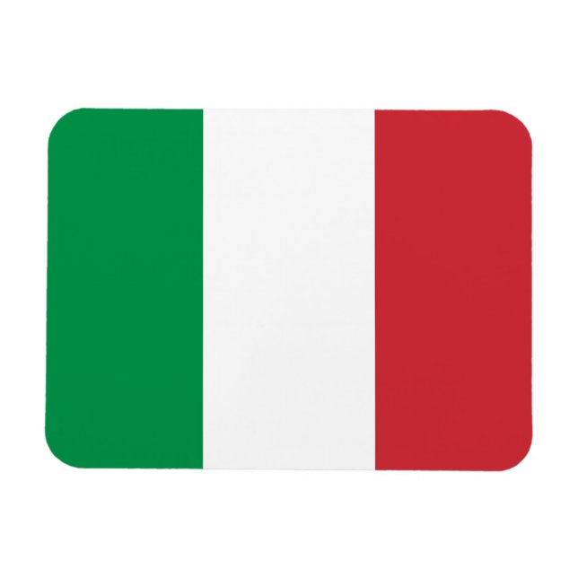 Patriotic flexible magnet with flag of Italy (Horizontal)