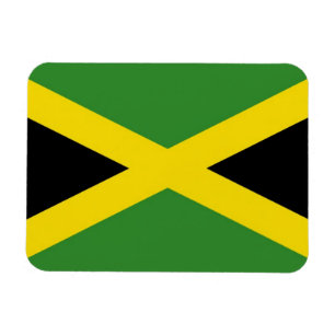 Patriotic flexible magnet with flag of Jamaica