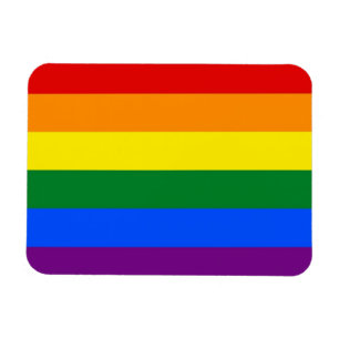 Patriotic flexible magnet with flag of LGBT