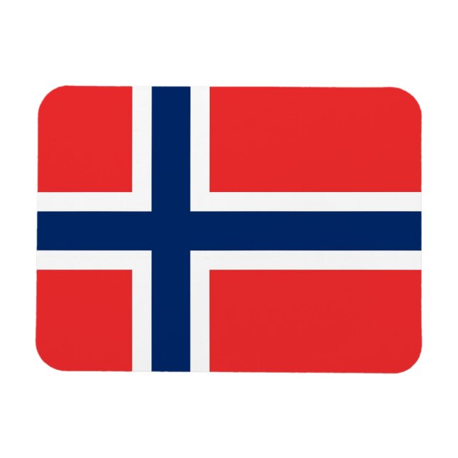Patriotic flexible magnet with flag of Norway (Horizontal)
