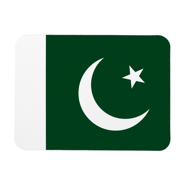 Patriotic flexible magnet with flag of Pakistan (Horizontal)