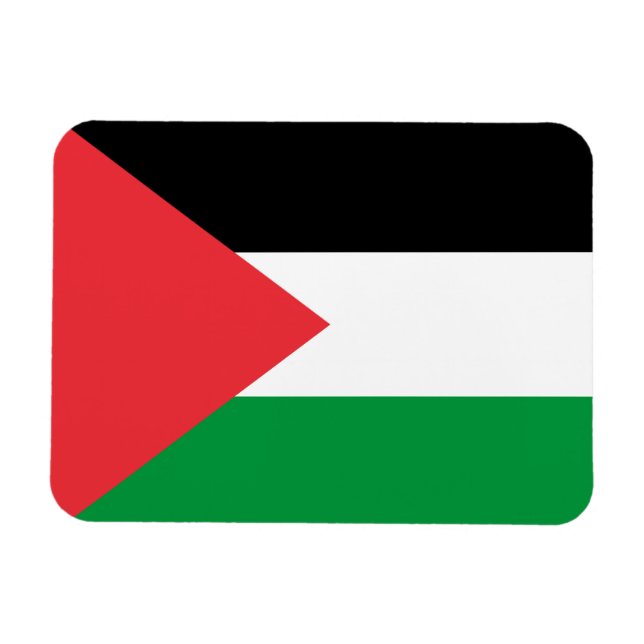 Patriotic flexible magnet with flag of Palestine (Horizontal)