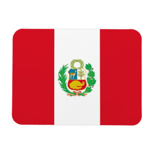 Patriotic flexible magnet with flag of Peru