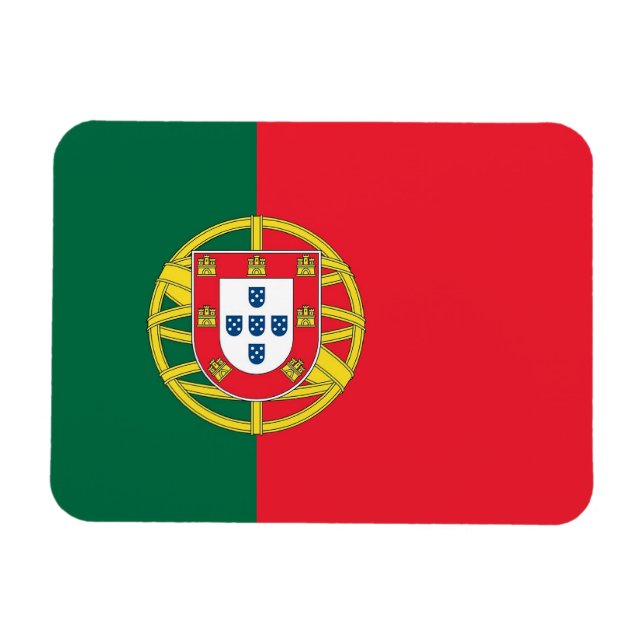 Patriotic flexible magnet with flag of Portugal (Horizontal)