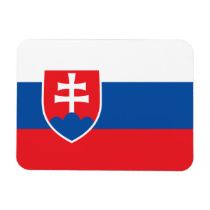 Patriotic flexible magnet with flag of Slovakia