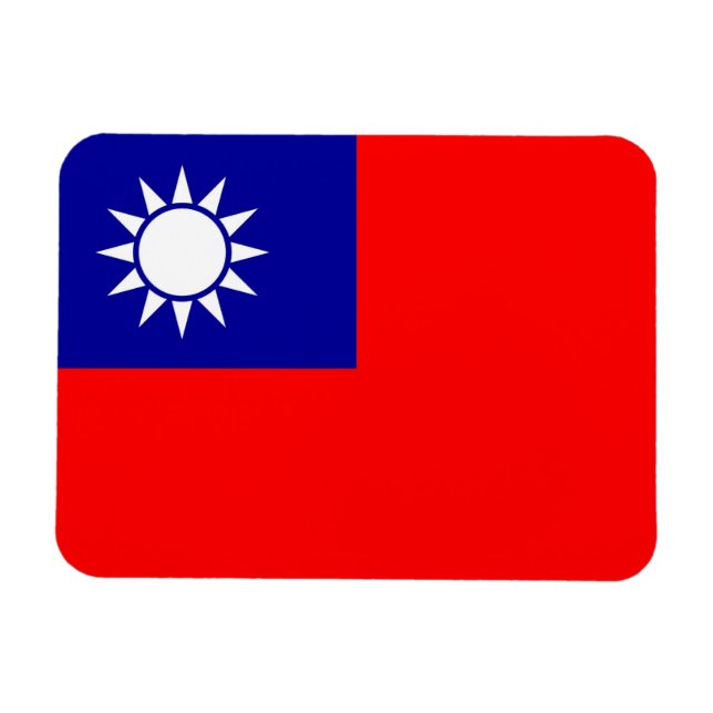 Patriotic flexible magnet with flag of Taiwan (Horizontal)