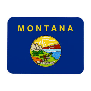 Patriotic flexible magnet with Montana flag