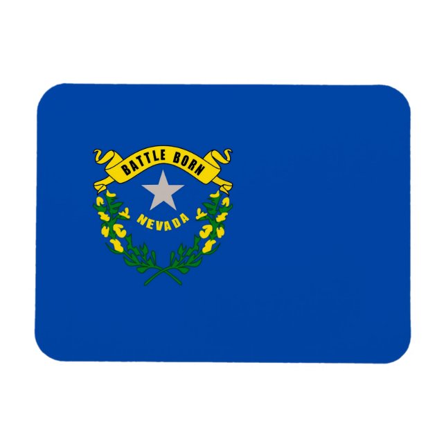 Patriotic flexible magnet with Nevada flag (Horizontal)